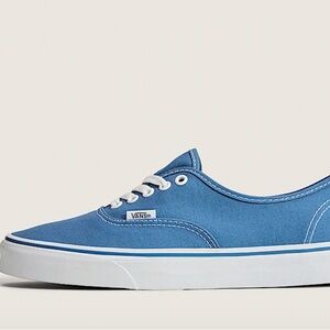 Vans Blue Canvas Sneakers with White Laces